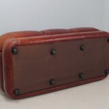 Vintage leather 3 seater sofa Mobil Girgi, 1970s