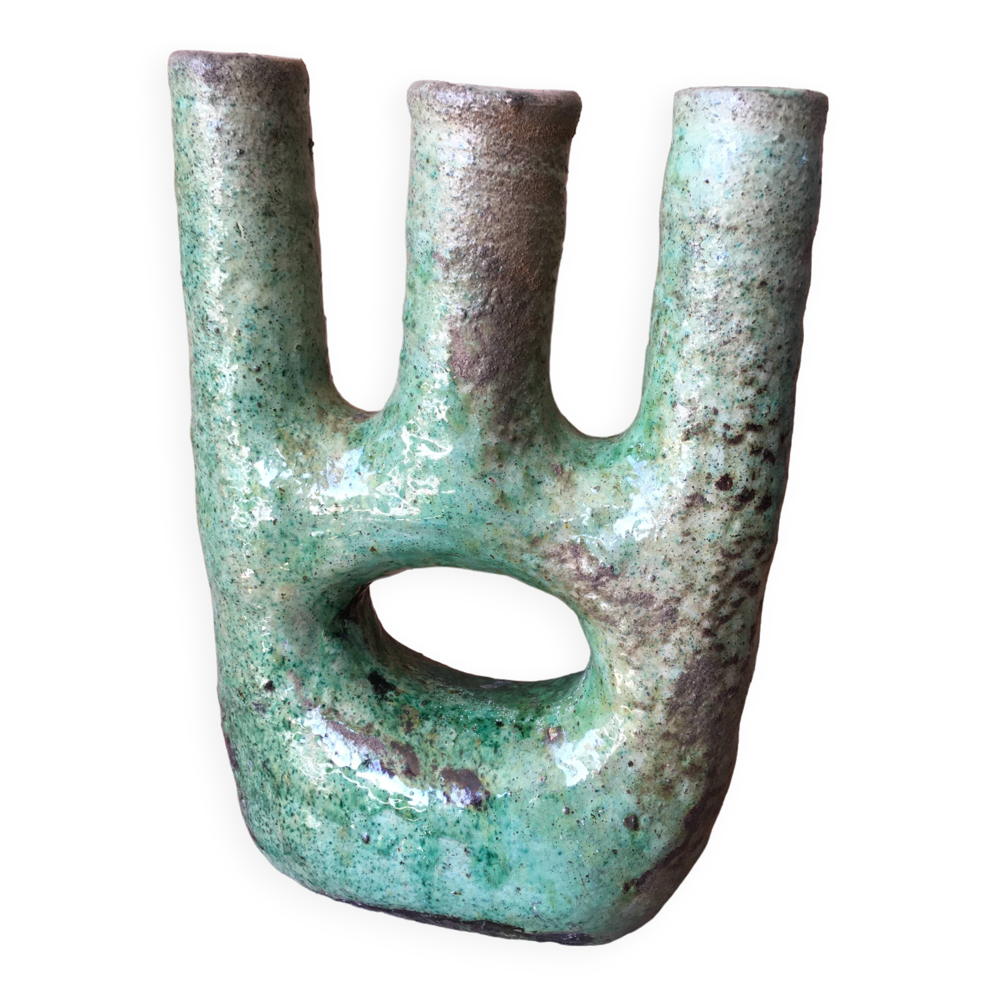 Tamegroute pottery candle holder