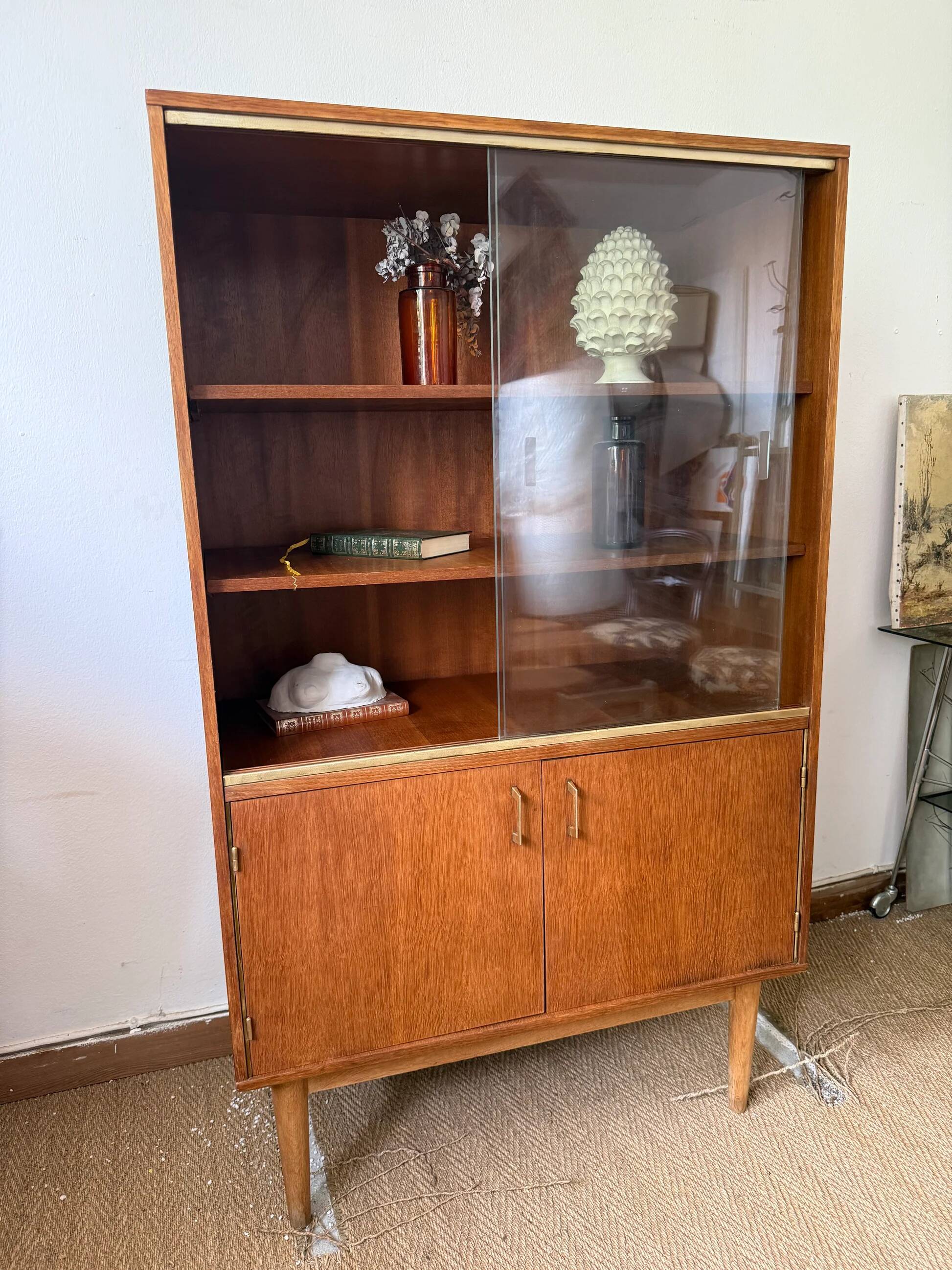 Vintage display cabinet bookshelf