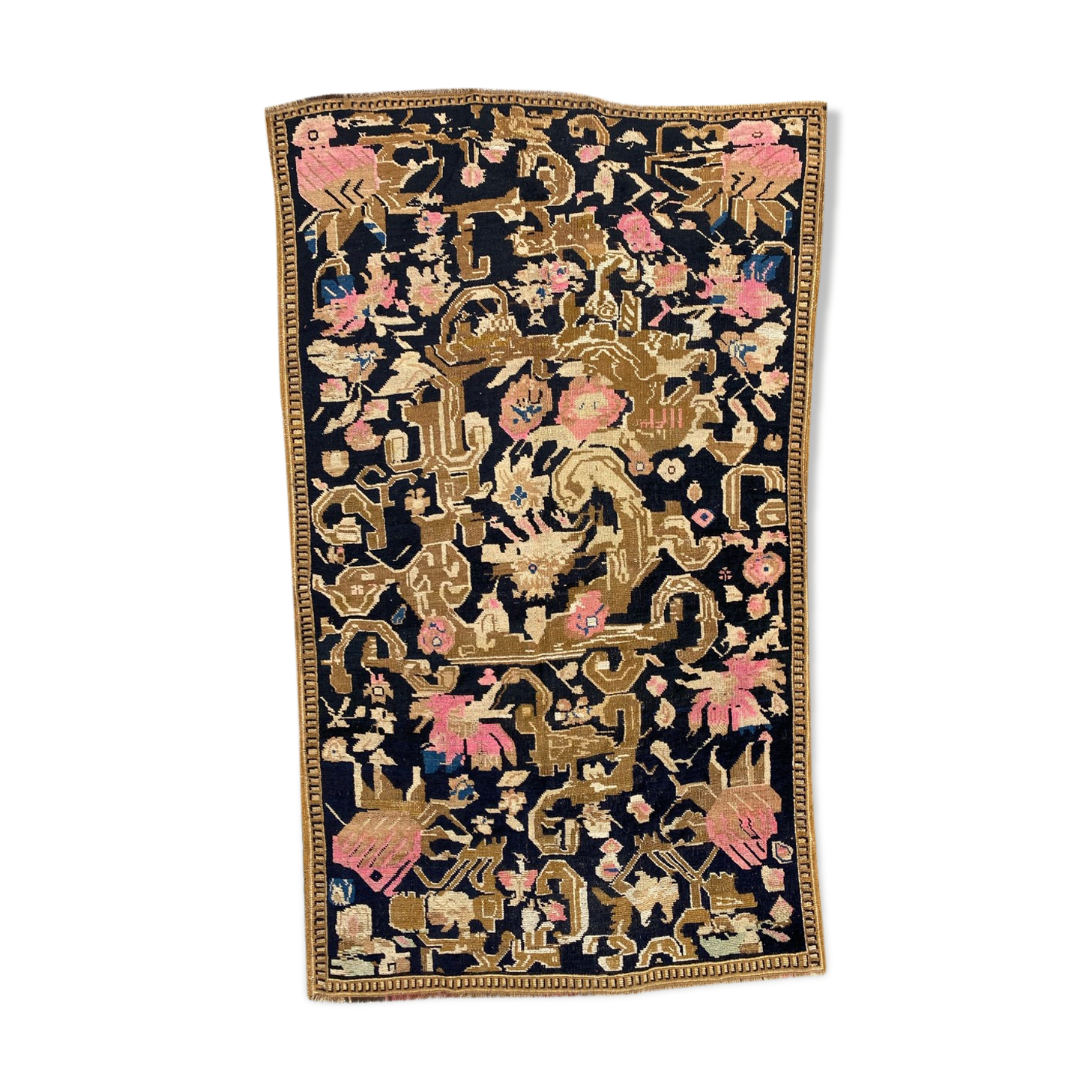 Ancient Caucasian carpet Karabagh 123x190 cm
