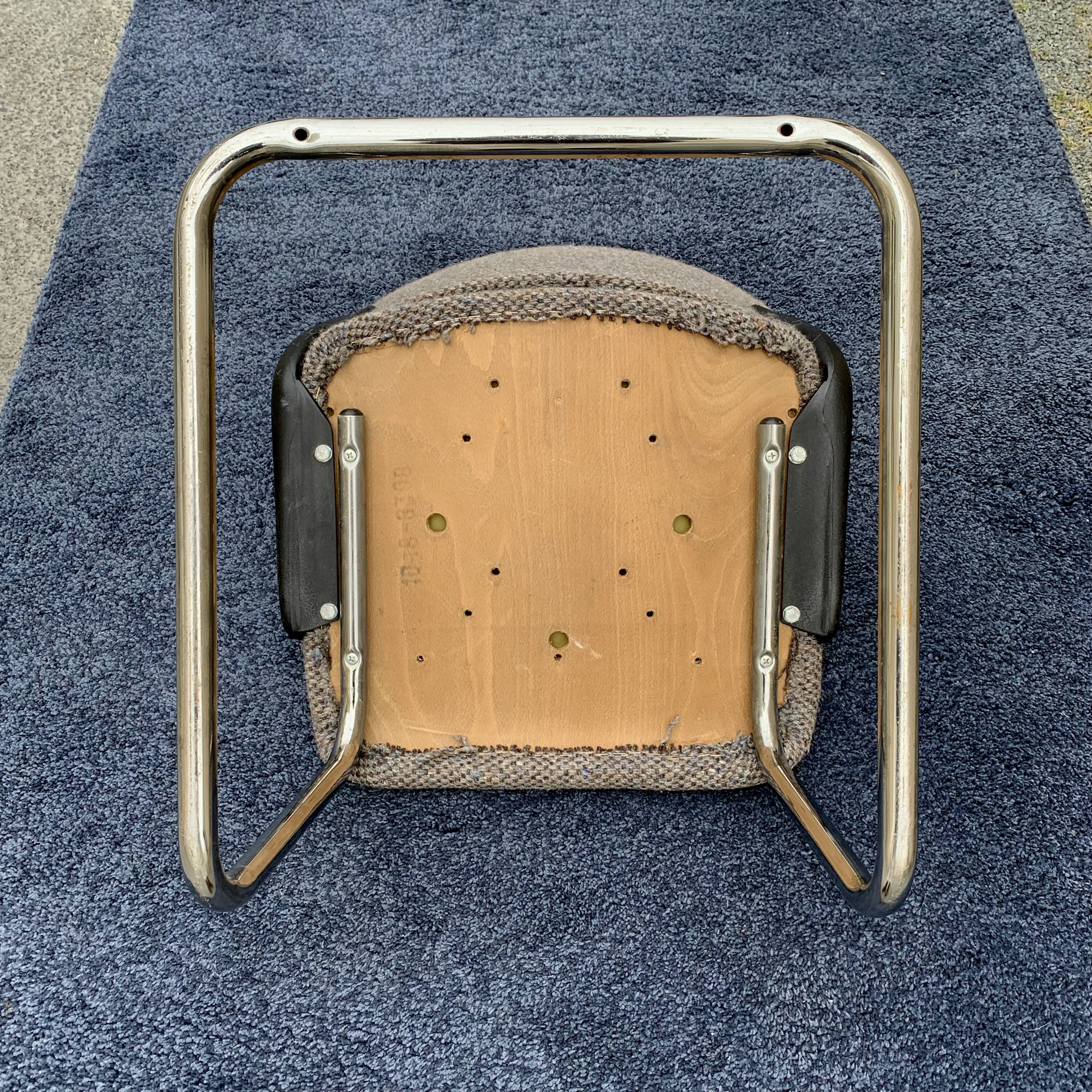 Pair of Eurosit tweed grey lounge chairs 1970