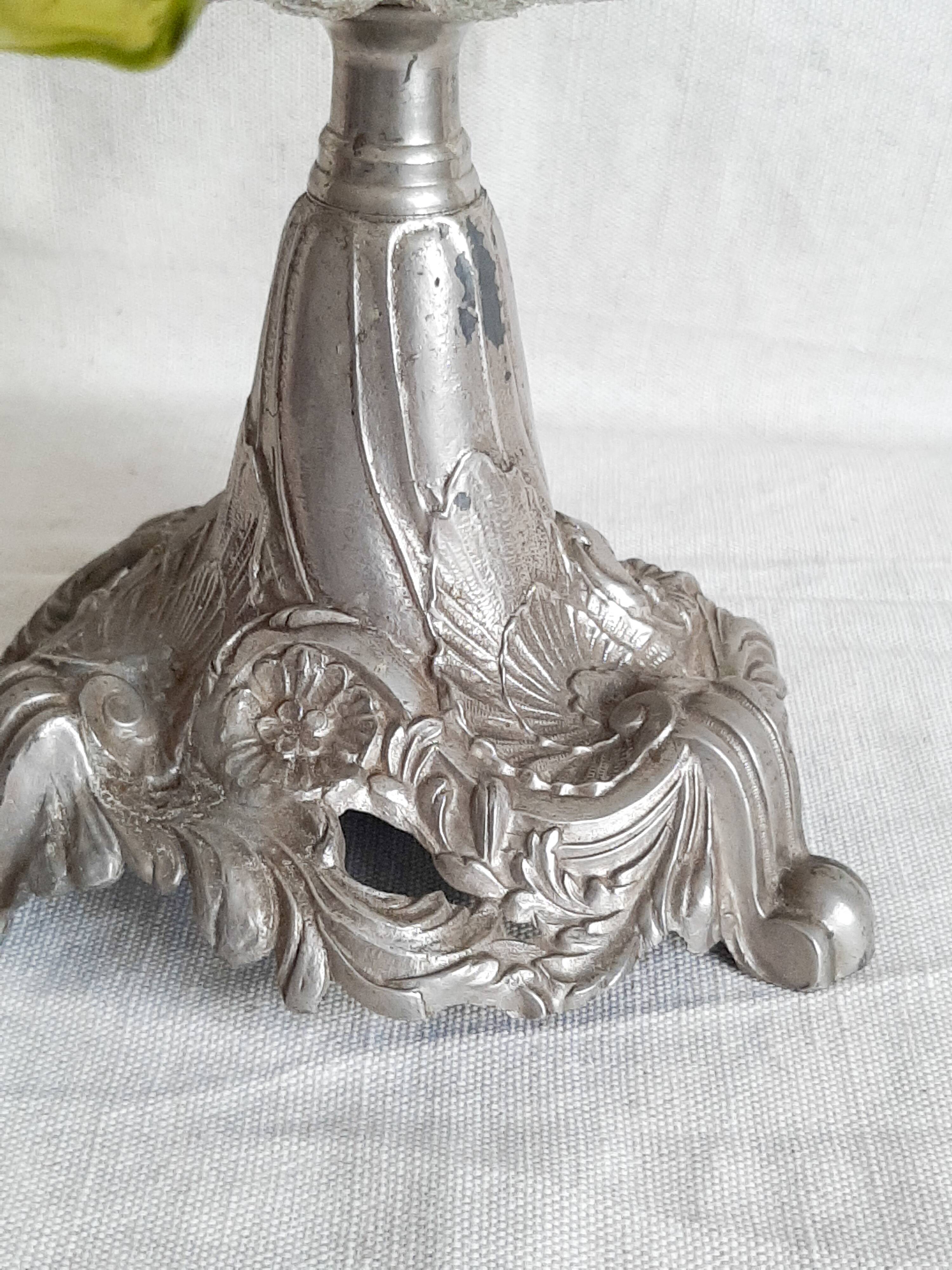 Glass bowl and Art Nouveau regulator