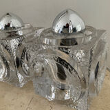 Pair of Ice Cube lamps by Peill & Putzler 70s