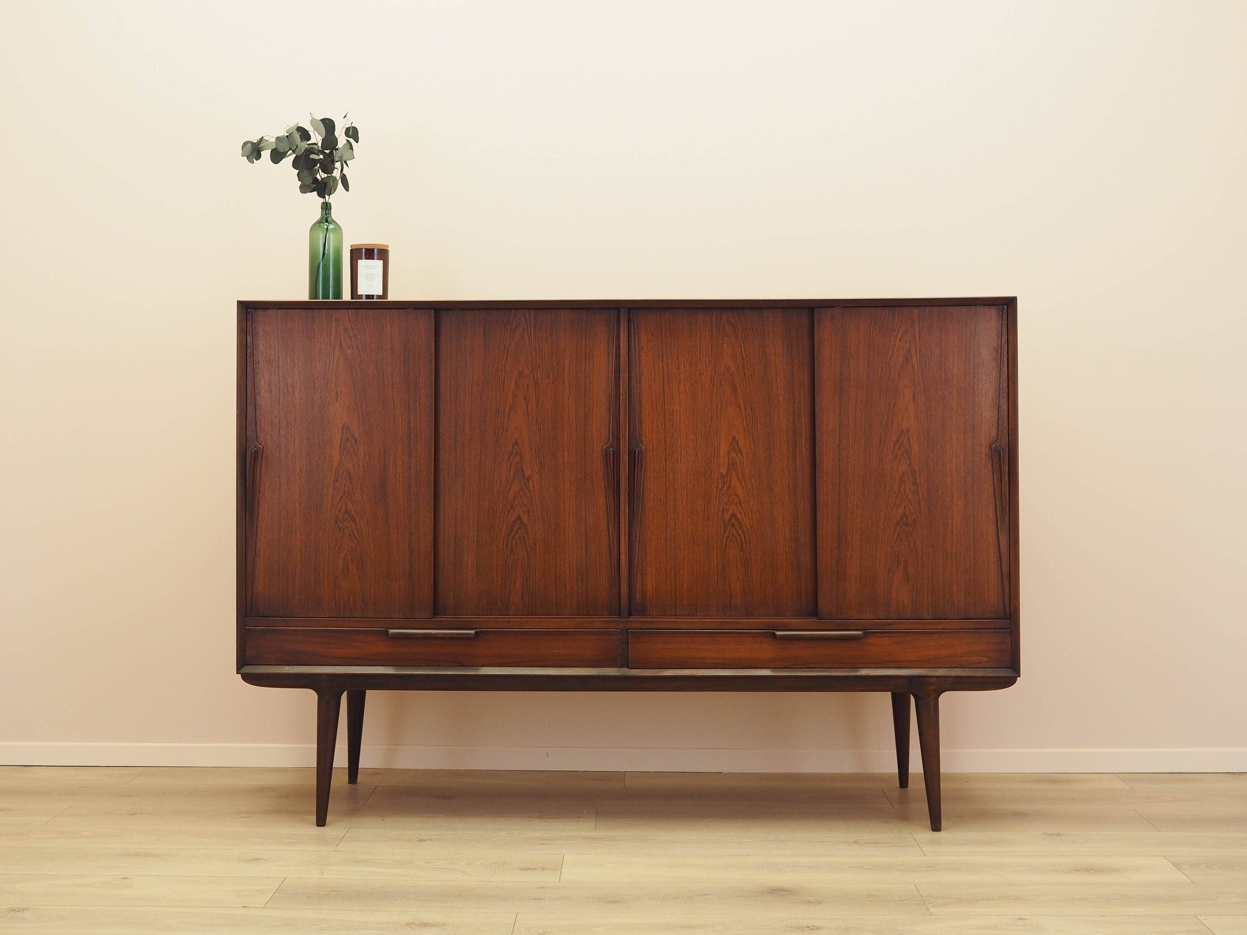Rosewood highboard, Danish design, 1970s, manufacturer: Omann Jun