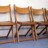Ensemble de 4 chaises pliantes du milieu du siècle