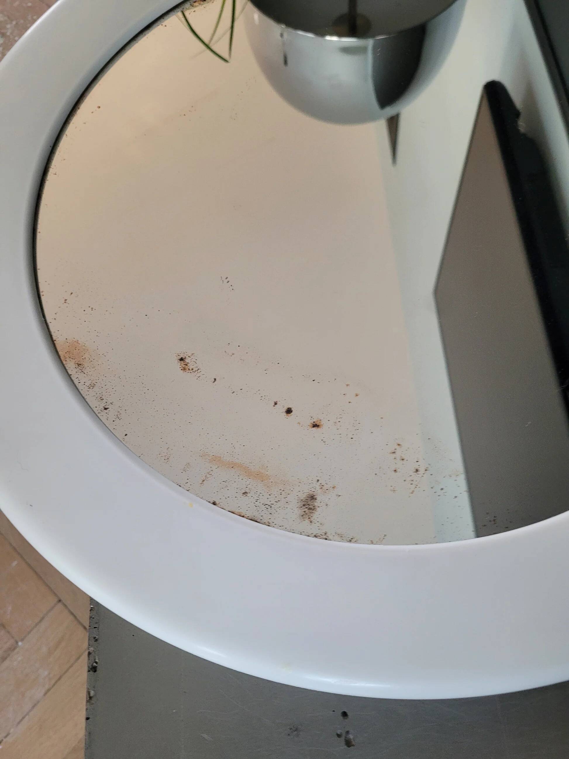 Miroir rond en plastique blanc Syla - Ref 702