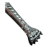 Rocaille sugar tongs in silver metal with lion claw medallion