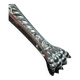 Rocaille sugar tongs in silver metal with lion claw medallion