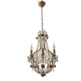 Vintage Crystal Rose Chandelier