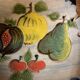 Fruit bowl signed puigdemont spanish ceramic fruit decor osie handle