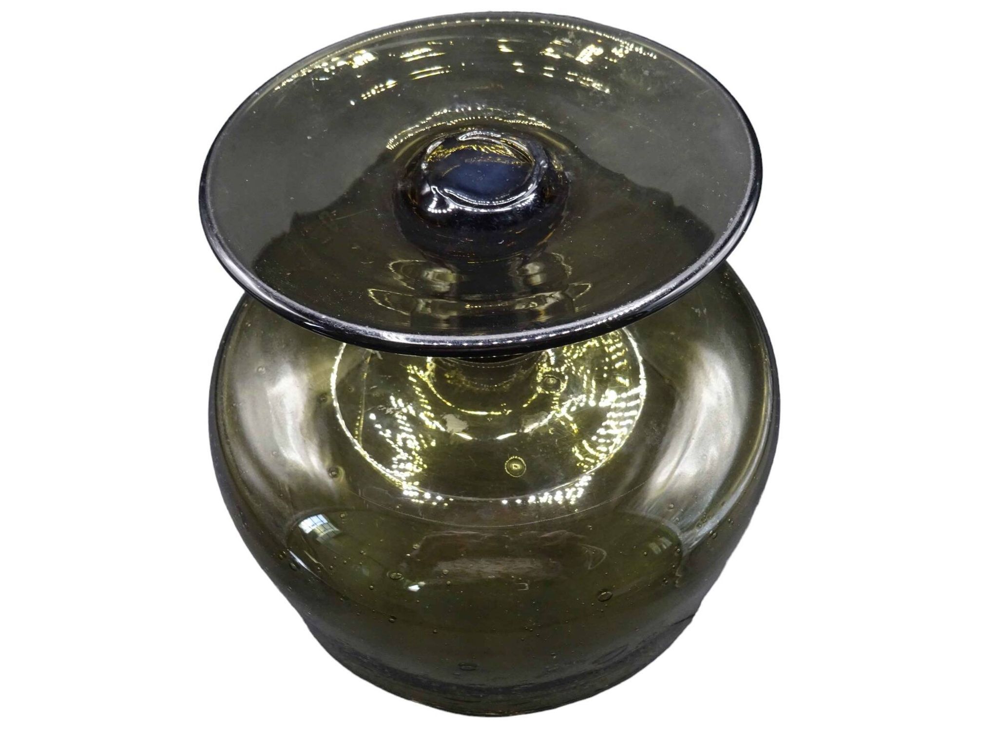 Coupe en verre bullé fumé