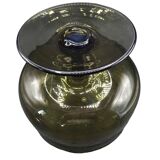 Smoked bubbled glass cup