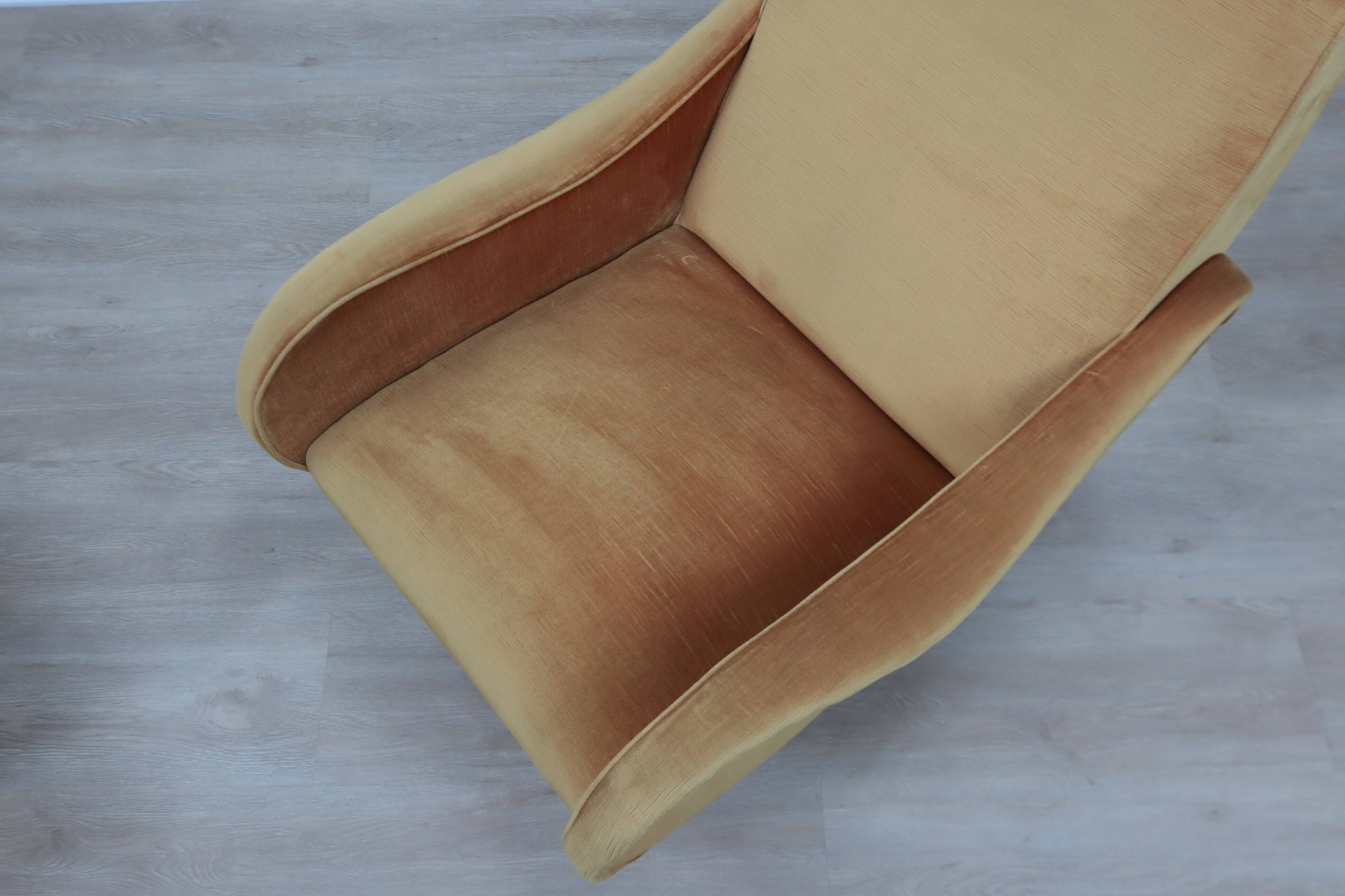 Fauteuils en velours style Lady du milieu du siècle des années 1960