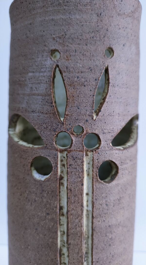 trois vase rouleau grès vintage