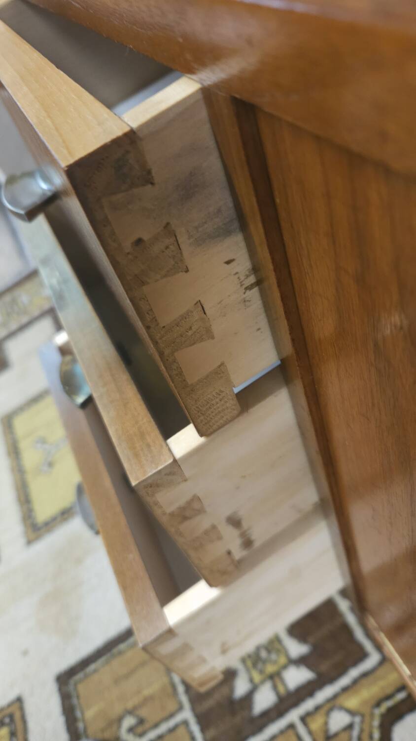 Small Scandinavian chest of drawers with compass feet, 1960s