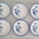 6 dessert or cheese plates in old earthenware Digoin Sarreguemines - Model Annick - Vintage
