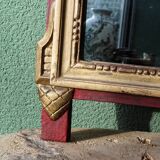 Carved wooden fronton mirror, Louis XVI style