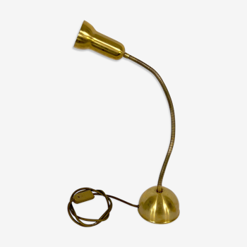 Vintage Italian adjustable brass table lamp from 60s