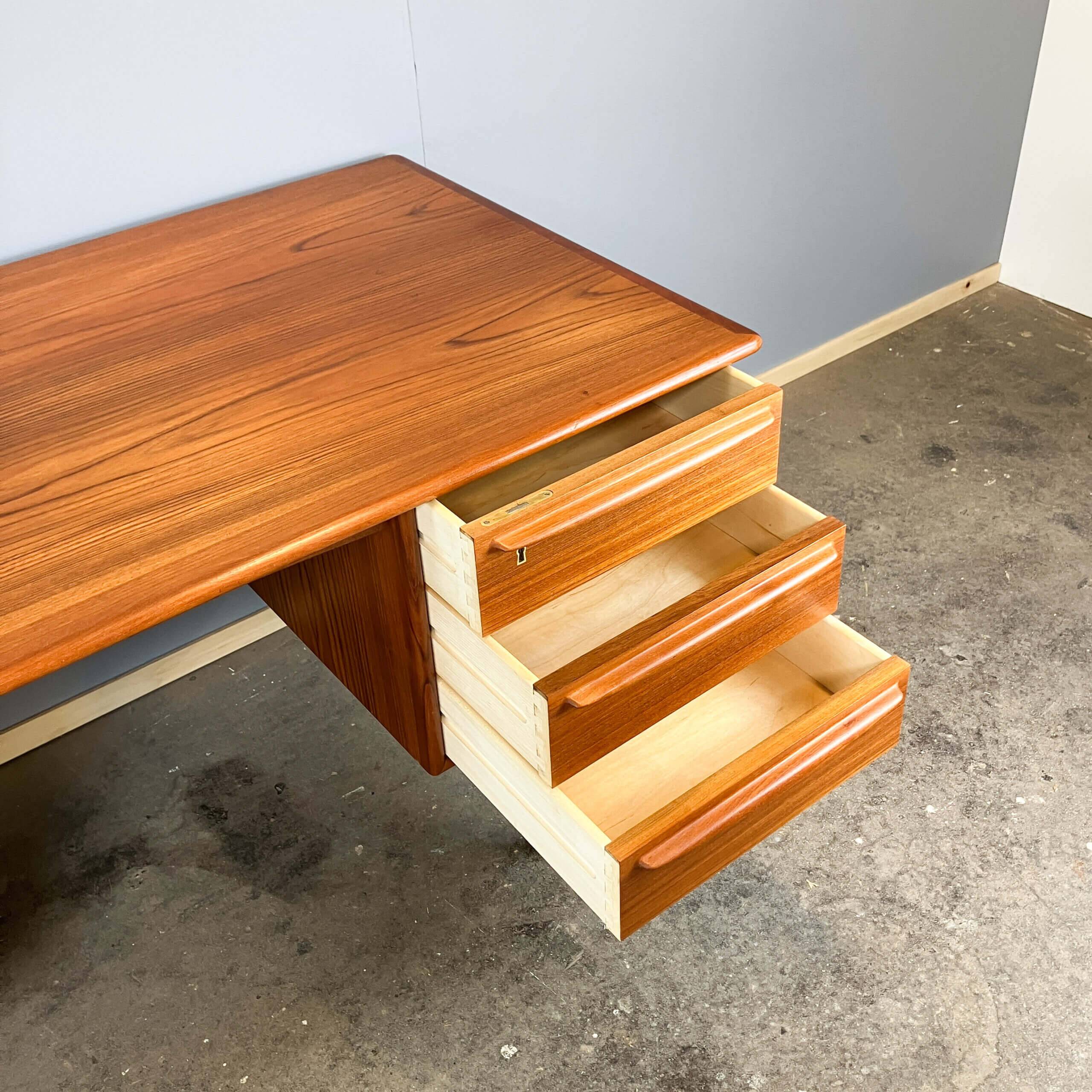 Danish desk by Svend Åge Madsen for Falster, teak, 1960s