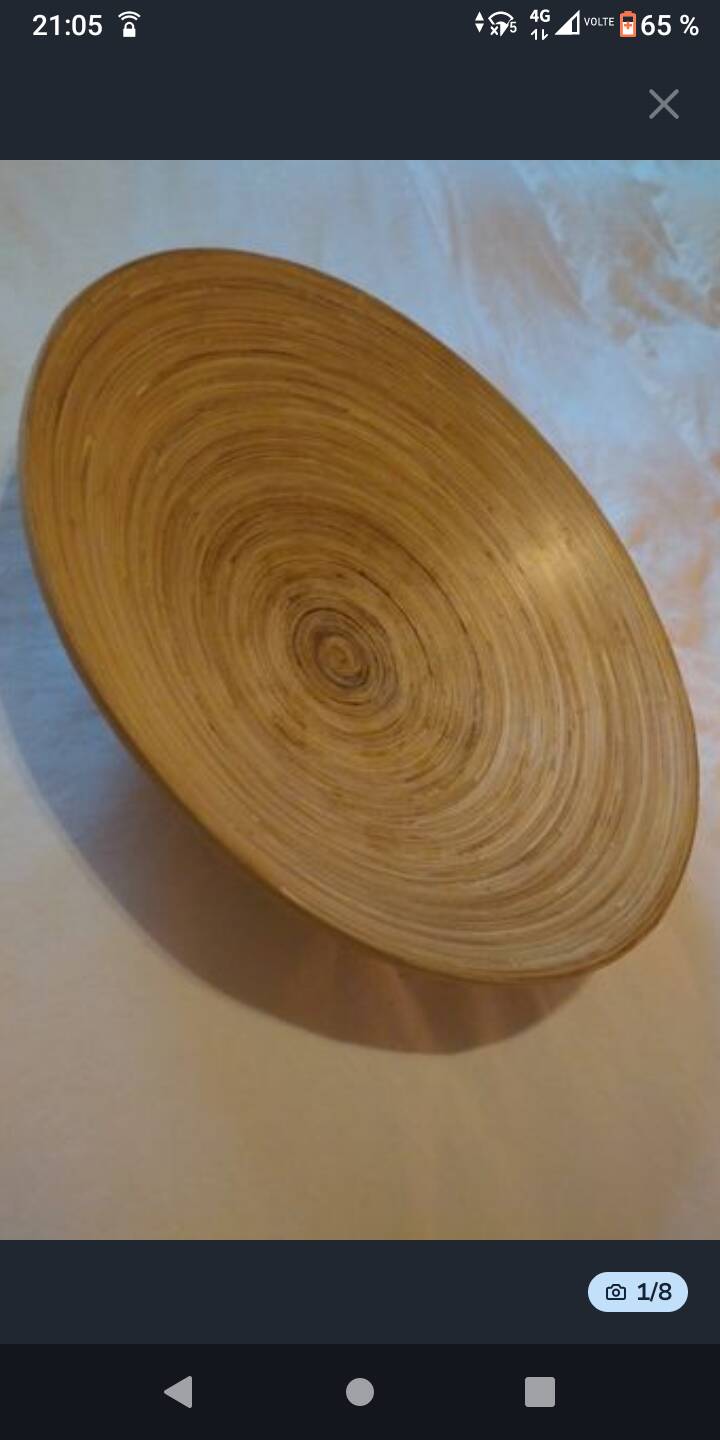 Large bamboo fruit bowl