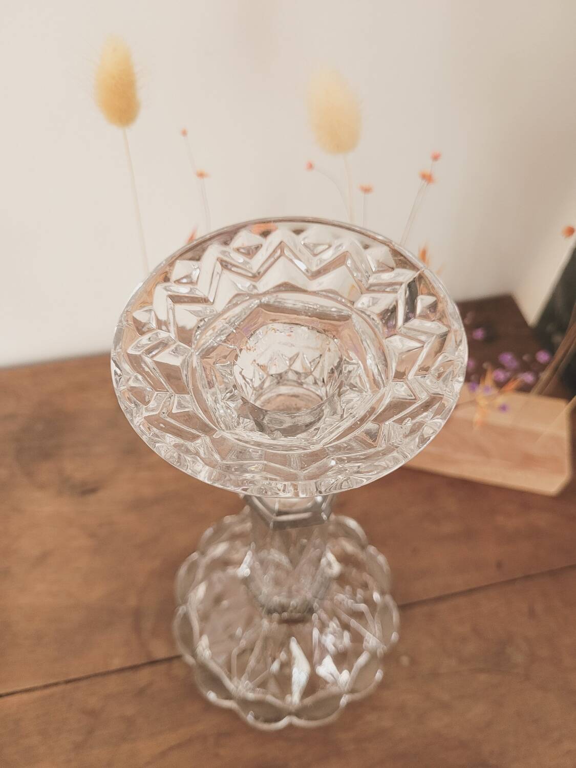 Imposing molded glass chandelier