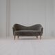 Mid-century modern canapé in sheepskin / shearling model 'Samspel' by Carl Malmsten, 1956
