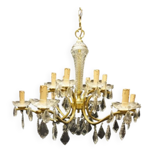 lustre en bronze cristal.