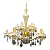 Crystal bronze chandelier.