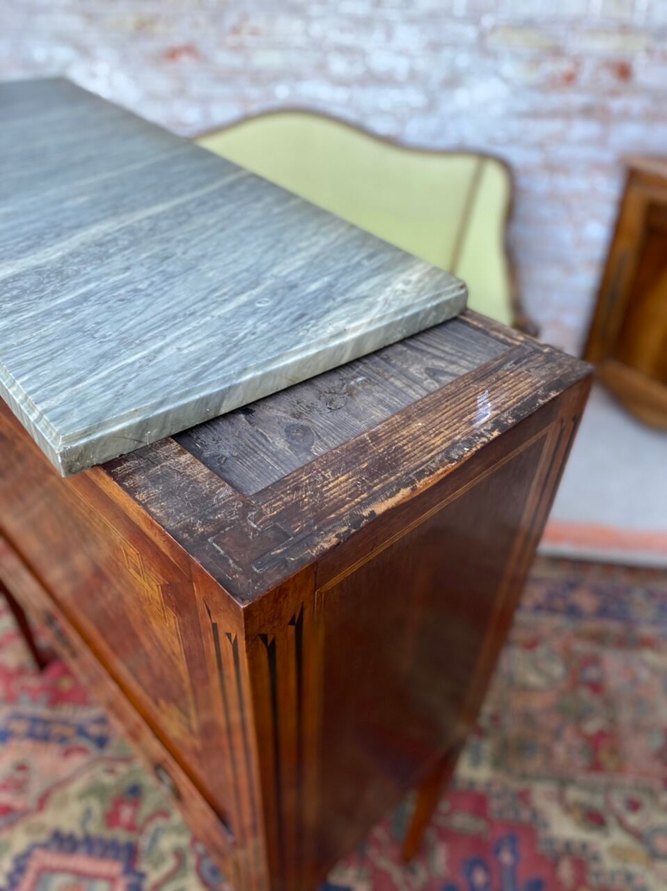 Louis XVI style Greek marquetry secretary, 19th century