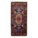 Vintage 1950s German tribal style wool rug, geometric medallion, 84cm x 180cm