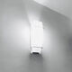 Wall lamp in satin glass and nickel-plated metal designed by Leonardo Marelli