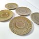 Lot 5 plates sarreguemines ceramic seventies