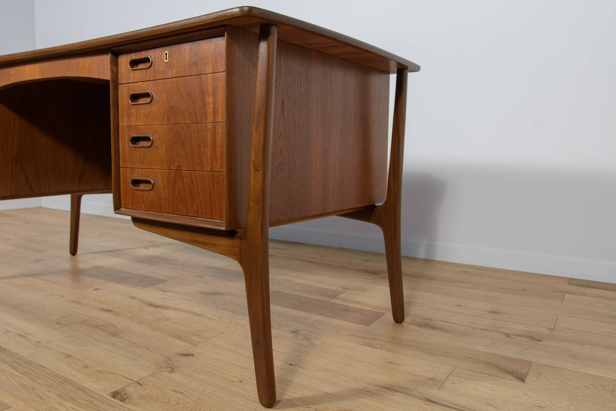 Teak Desk by Svend Åge Madsen for H.P. Hansen, 1960s