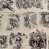Lithograph on cycling and cycling from 1922