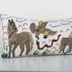 Vintage embroidered cushion cover 46x89 cm