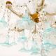 Marie-Thérèse chandelier in crystal and blue Murano glass