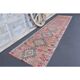 Vintage Turkish Oushak Handmade Wool Cotton Purple Runner Rug 89x375