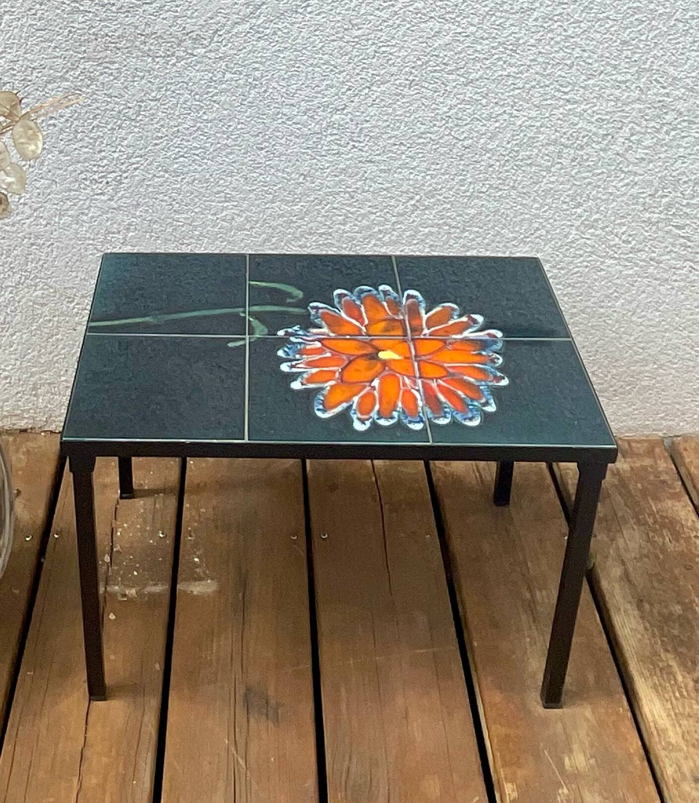 Small ceramic tile table
