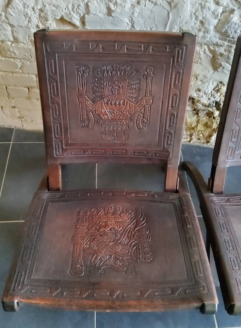 Pair of "Relax" armchairs in leather and wood, Angel I. PAZMINO - 1950