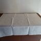Lot de 10 serviettes de table brodées coton damassé monogramme J.G