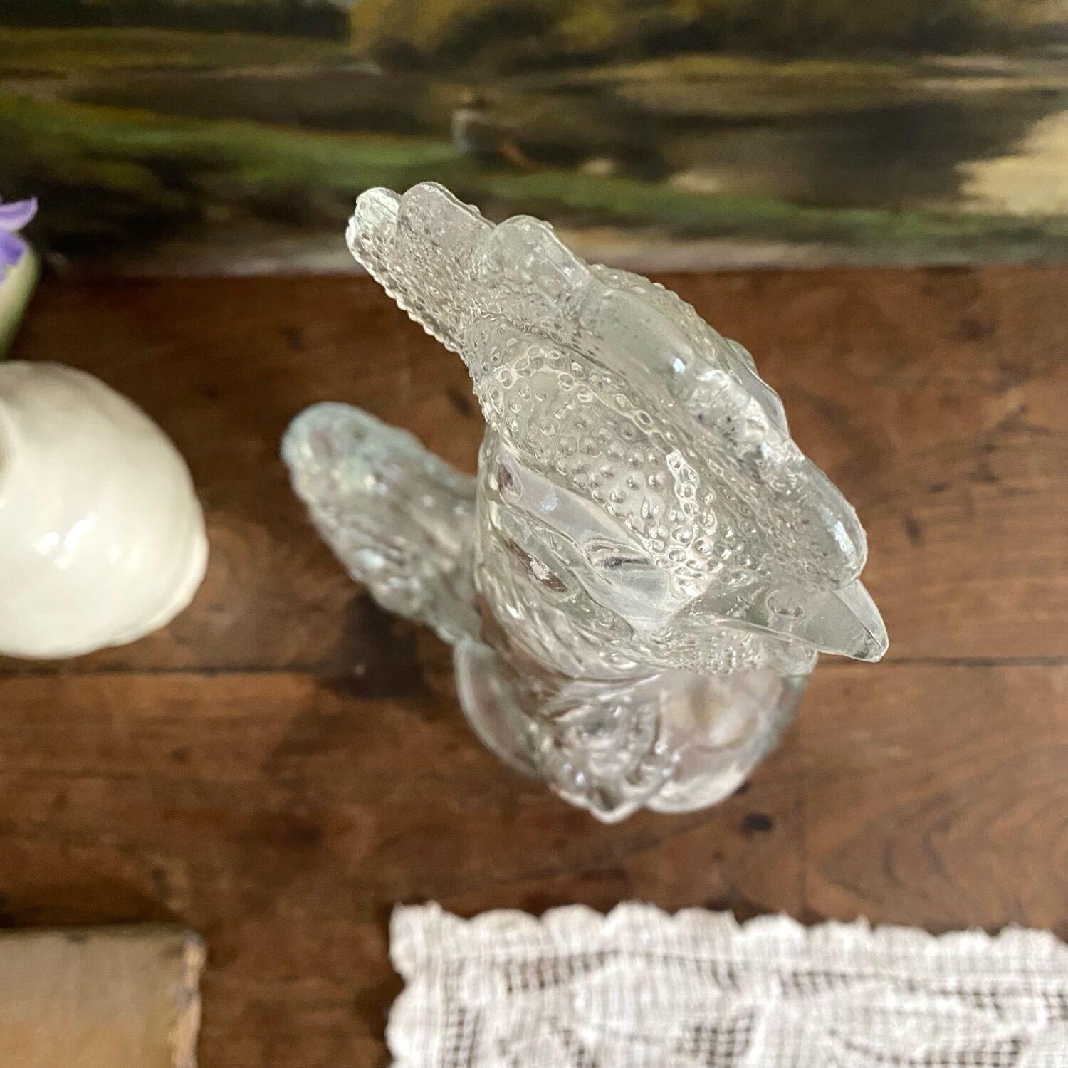 Zoomorphic carafe, vintage rooster carafe