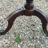 Table de chevet, table d'appoint ancienne style Louis XVI en bois et plateau en marbre