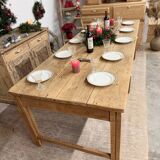 Antique solid oak craft table with drawers
