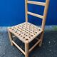 Wooden chair woven sea grass vintage child
