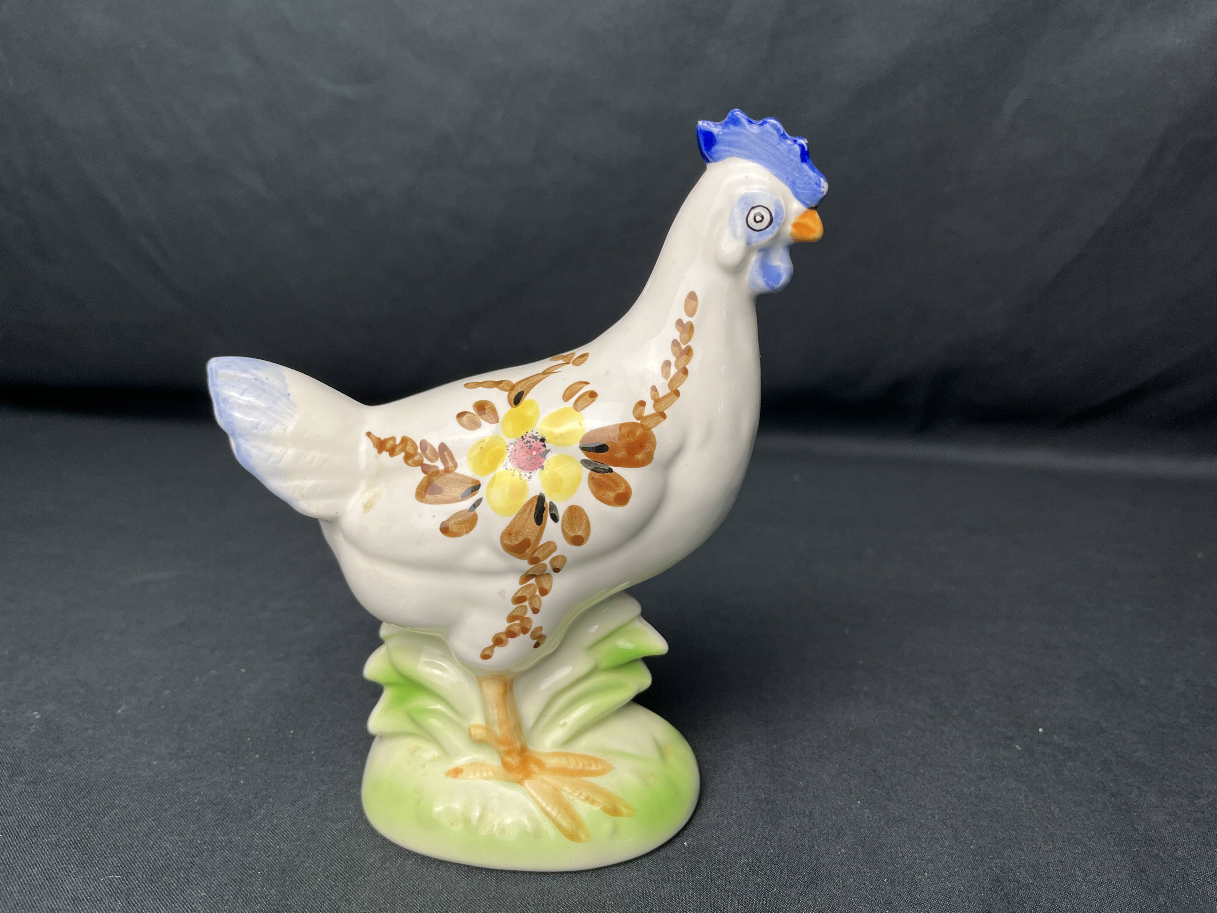 Collection, 20th century glazed terracotta rooster piggy bank