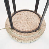 Italian floor light in iron, stone and glass