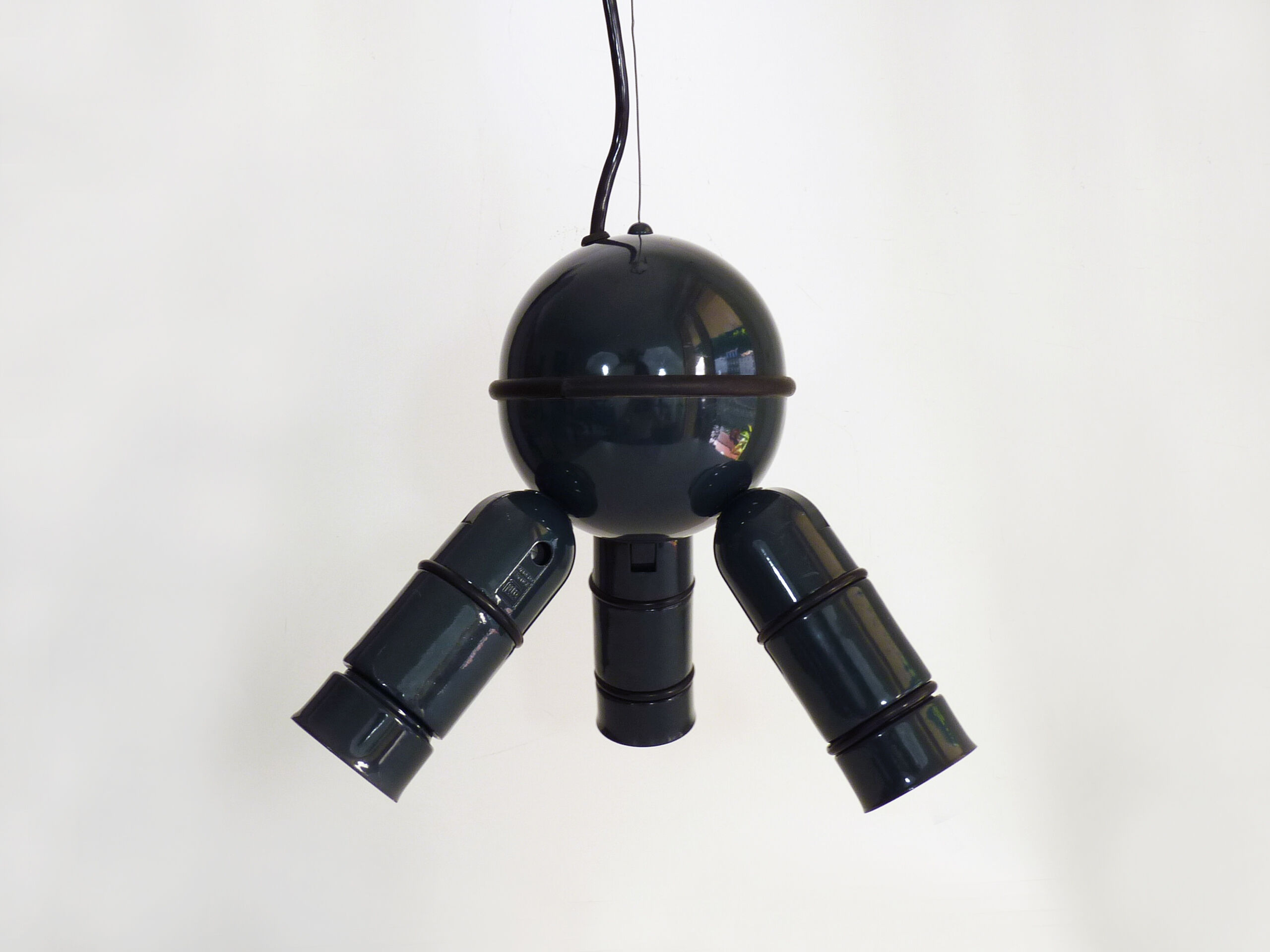 Spherical Lita hanging lamp with 3 sputnik orientable spots