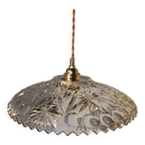 Vintage chiseled glass pendant light