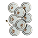 8 Petites assiettes en porcelaine OLYMPIA motif fleuris et dorure