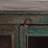 Vintage green wooden sideboard